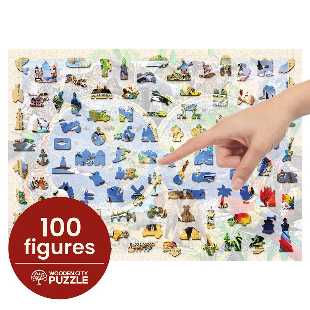 Puzzle - Carte du règne animal