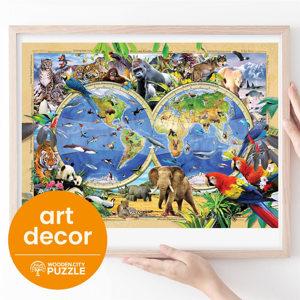 Puzzle - Carte du règne animal