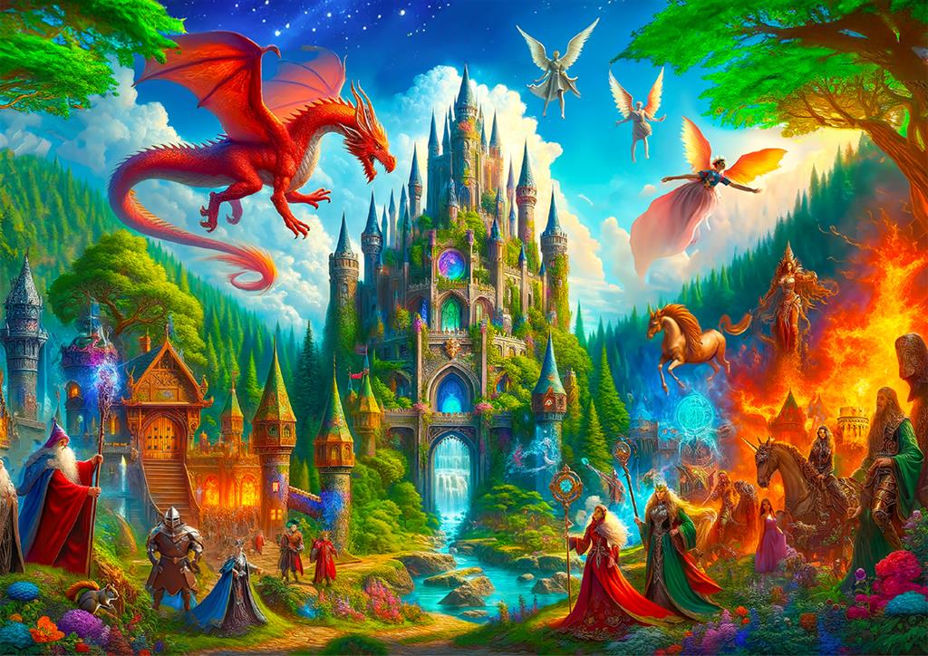 Puzzle Château fantastique Wooden.City - vue assemblée