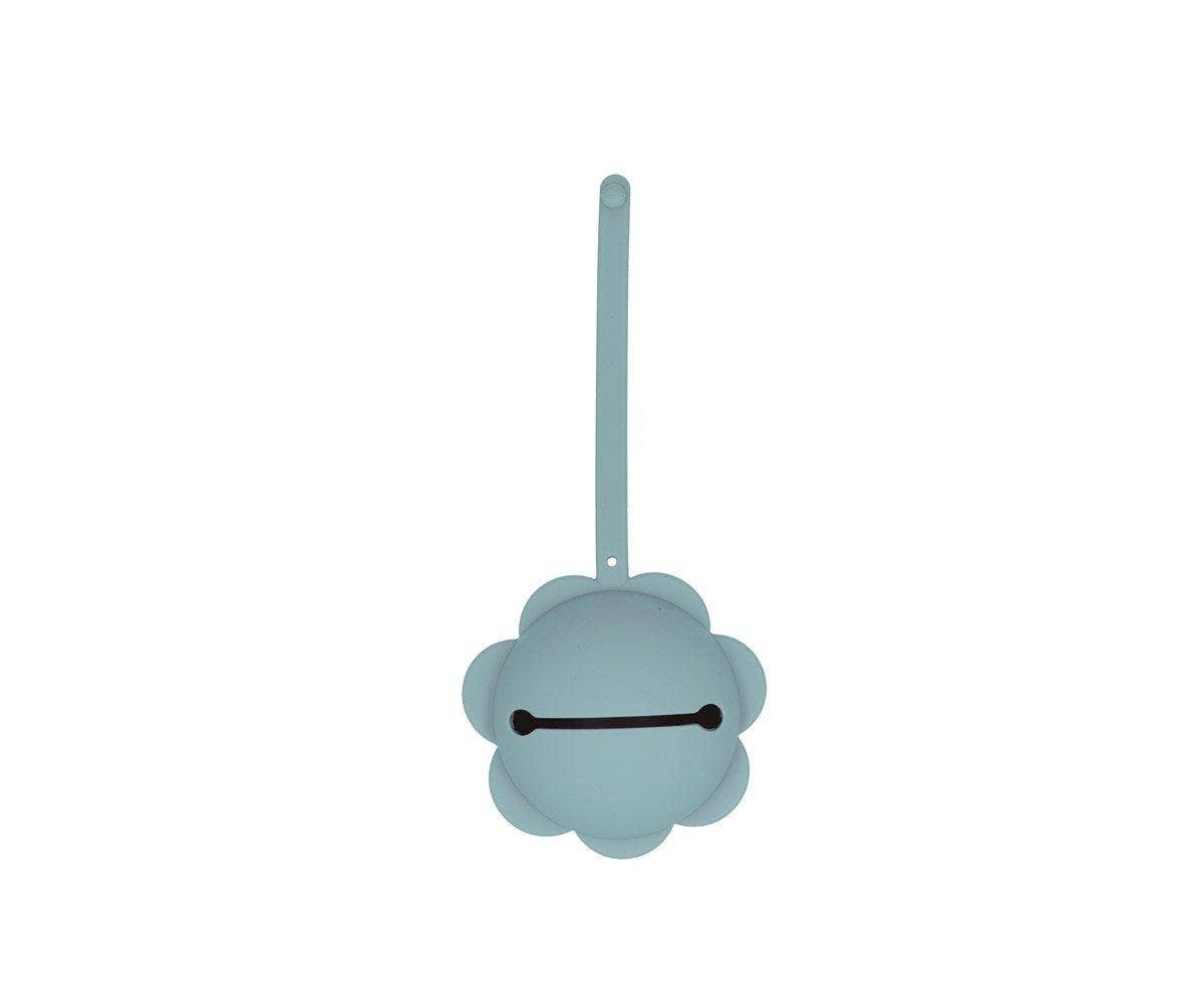 Porte-sucette en silicone Fleur sauge clair