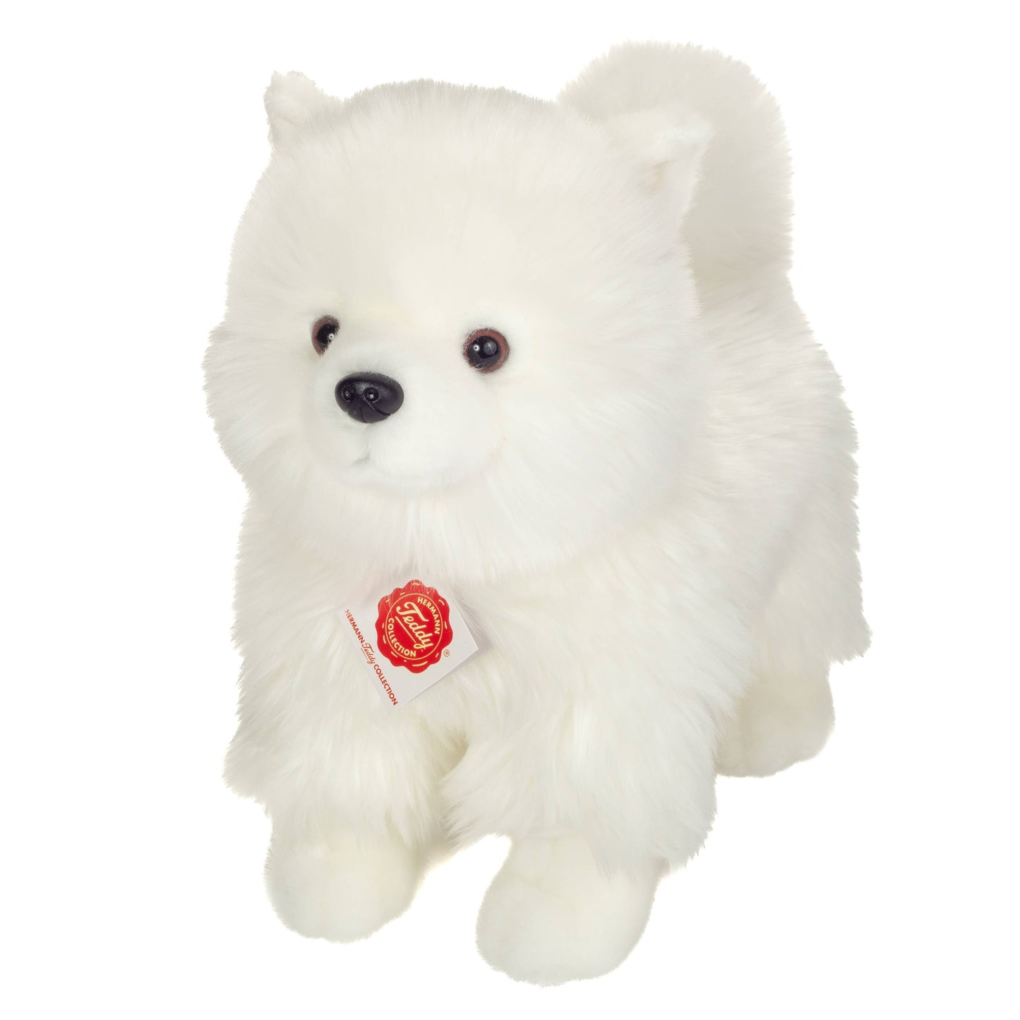 Peluche Spitz Blanc Debout