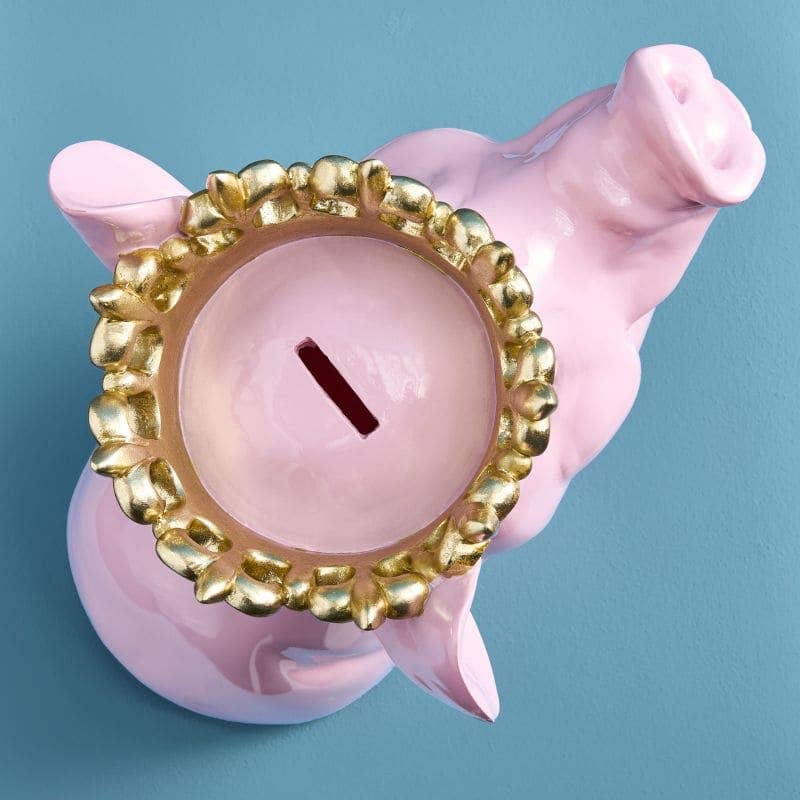 Tirelire Porky M. Krone, Rose Poly, 34 x 24 x 28 cm