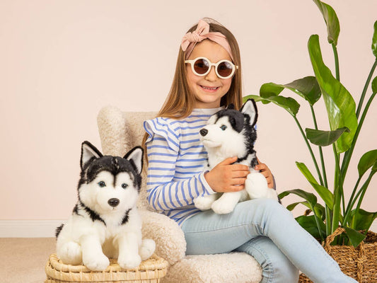 Peluche Husky assis
