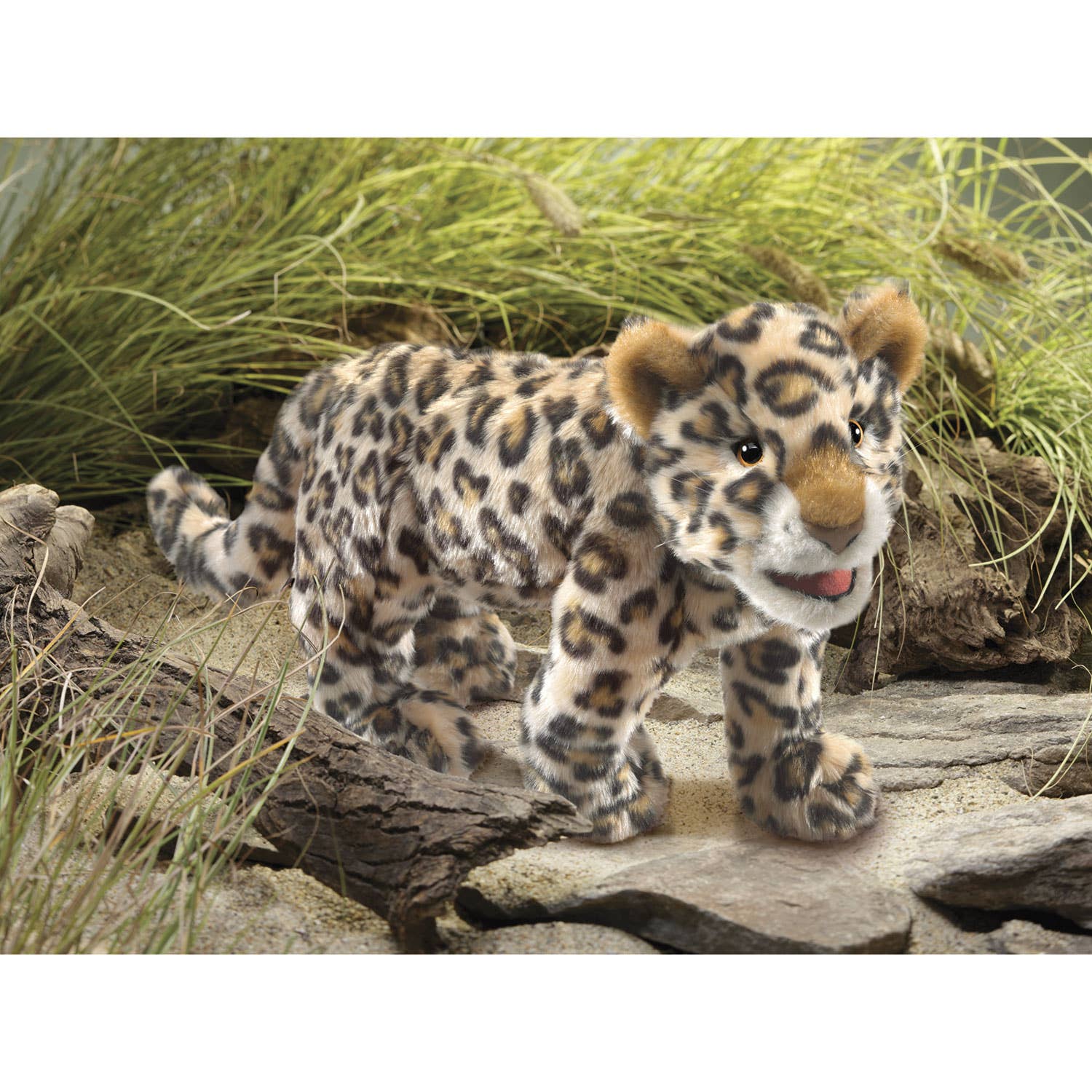 Marionnette à main Bébé léopard 3176/ Léopard Cub Folkmanis réaliste