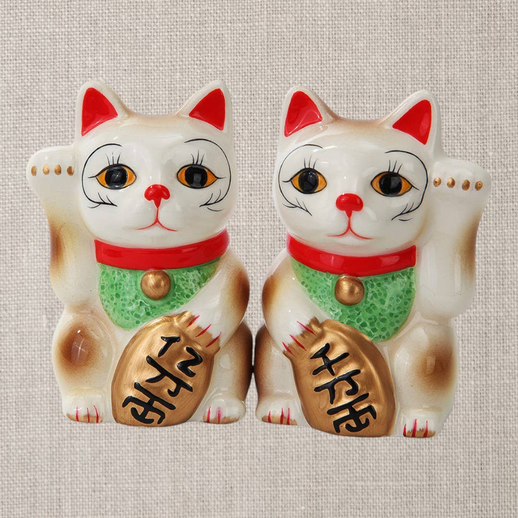 Salière et poivrière Chats Chanceux Blanc – vue 4