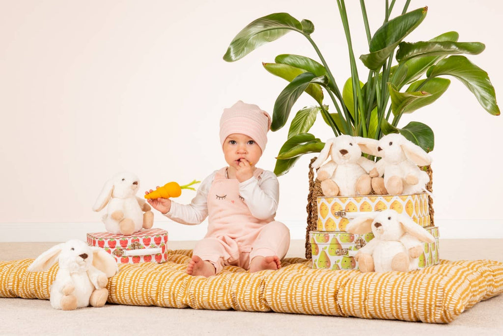 Peluche Lapin Poppi Blanc – 15 cm - Teddy Hermann