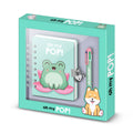 Oh My Pop Froggy-Set mit A5-Notizbuch + 6-Farben-Stift