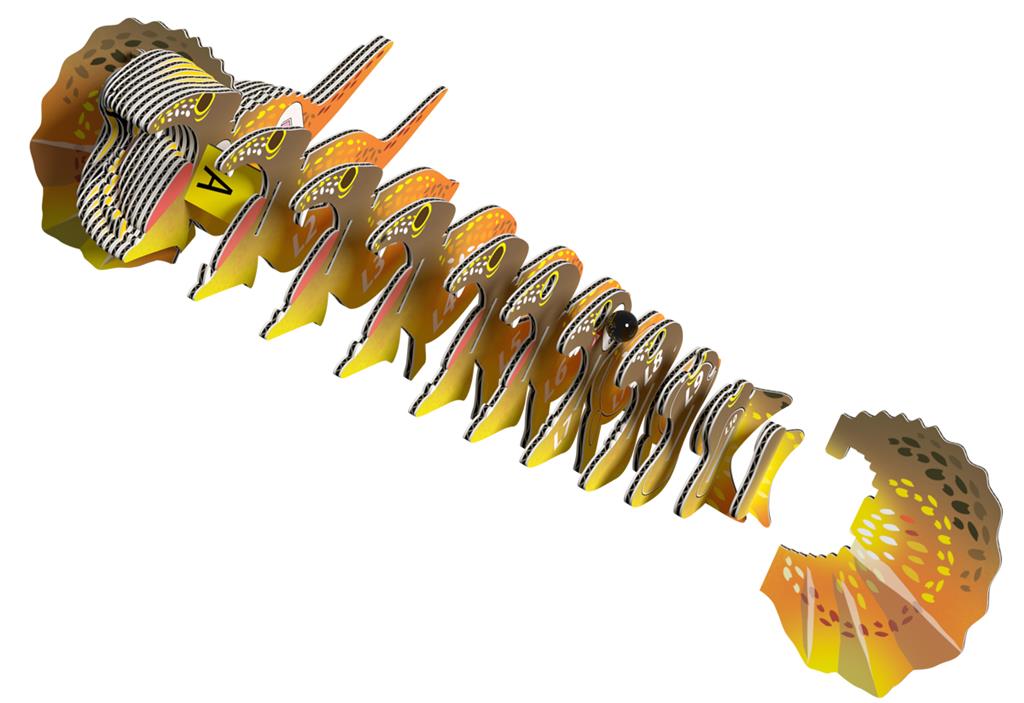 EUGY 3D - Гущер с набрана шия