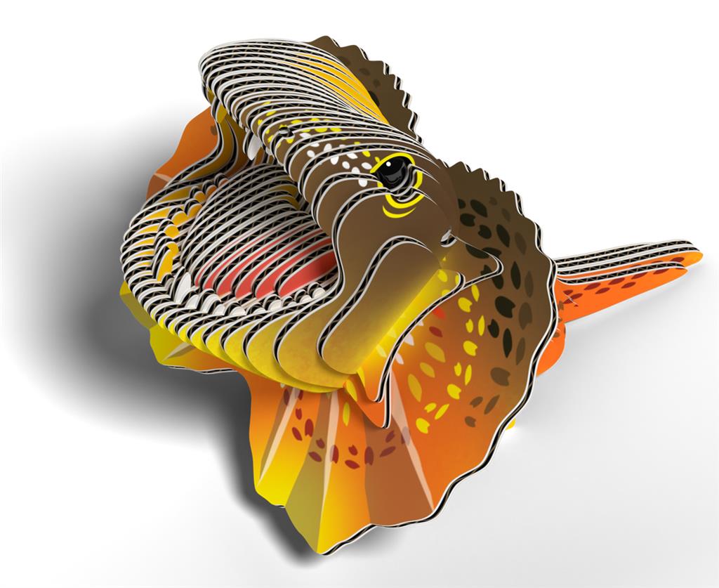 EUGY 3D - Гущер с набрана шия