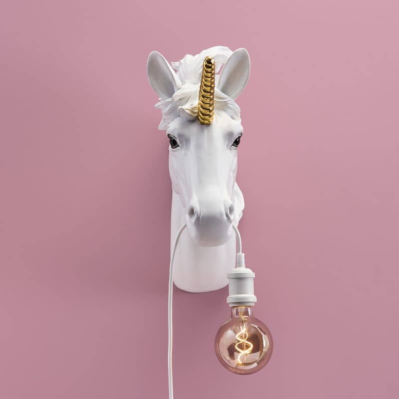 Hugh Unicorn Wandleuchte Weiß-Gold