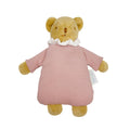 Ours Nid d'Ange Doudou Hochet - Coton Bio Vieux Rose