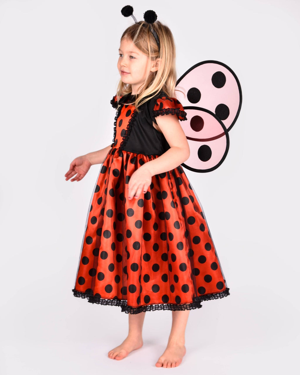 Robe coccinelle avec accessoires pour 2-4 ans (taille 98-104 cm)
