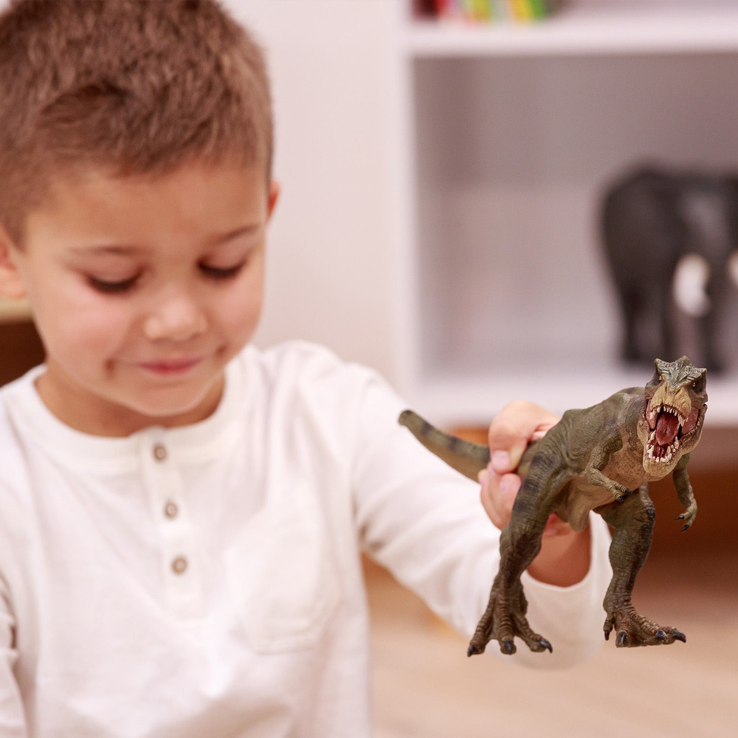 Figurine T-Rex courant vert Papo - dinosaure