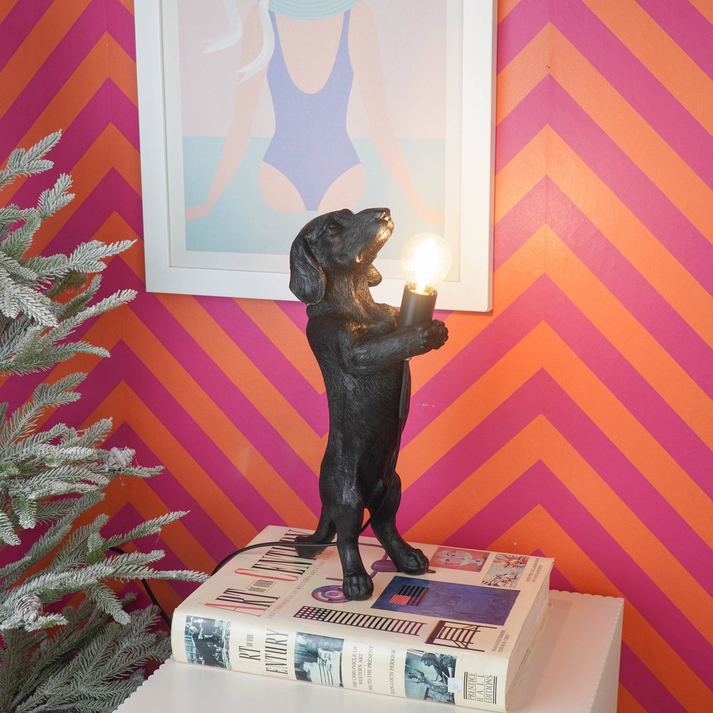 Dachshund Lamp - Black