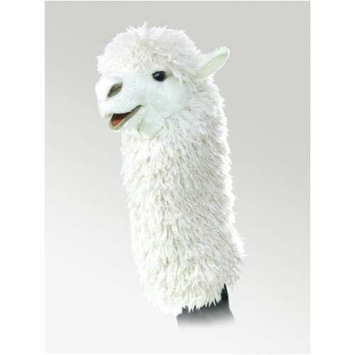 Marionnette à main Lama pour la scène de marionnettes 2885/ Alpaca Stage Puppet Folkmanis réaliste