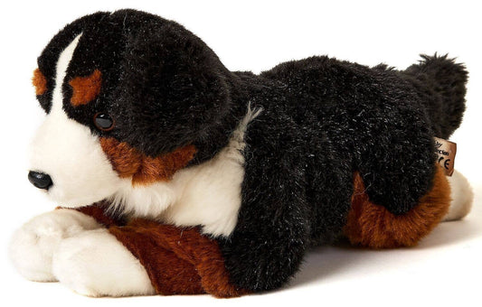 Plüschtier eines Berner Sennenhundes, liegend