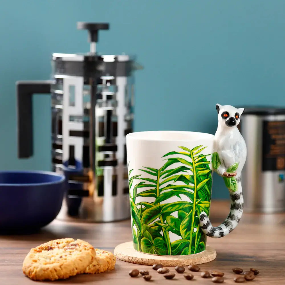 Mug Lémurien avec poignée 3D – 350 ml