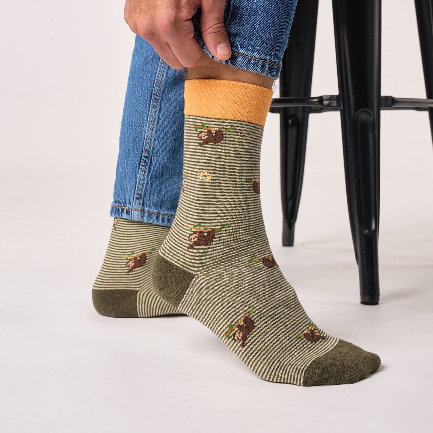 Chaussettes en coton peigné animaux - Paresseux
