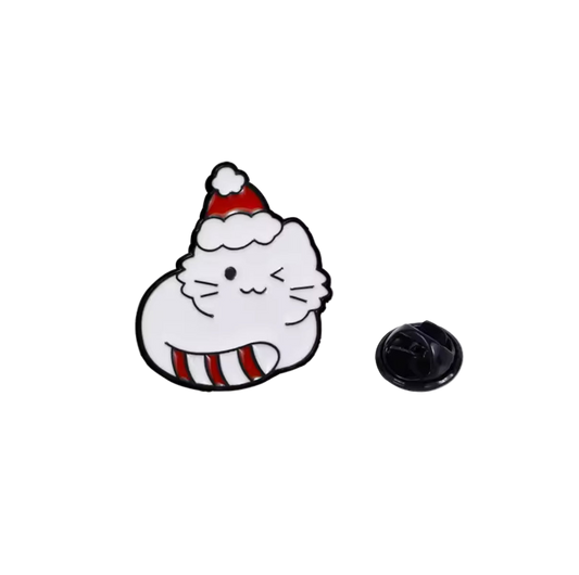 Spilla del gatto di Natale