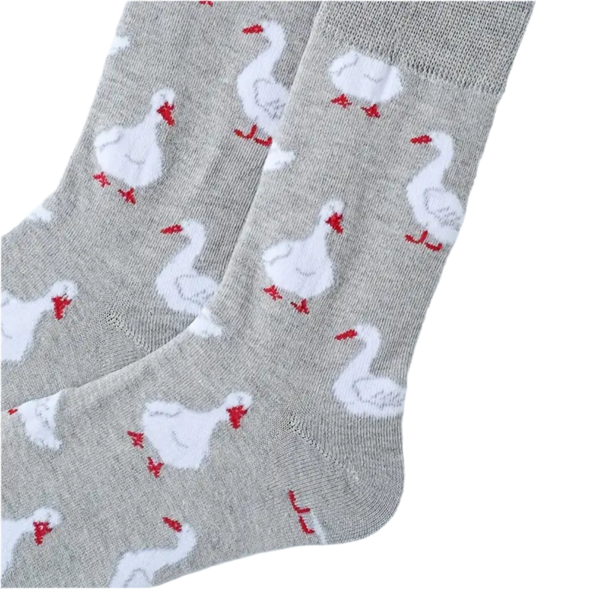 chaussettes grises canards blancs