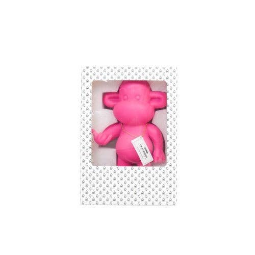 Ornament - Hanging Loose Monkey Figurine 'The Legend' - Polyresin - Pink - 20.5x13.5x35cm