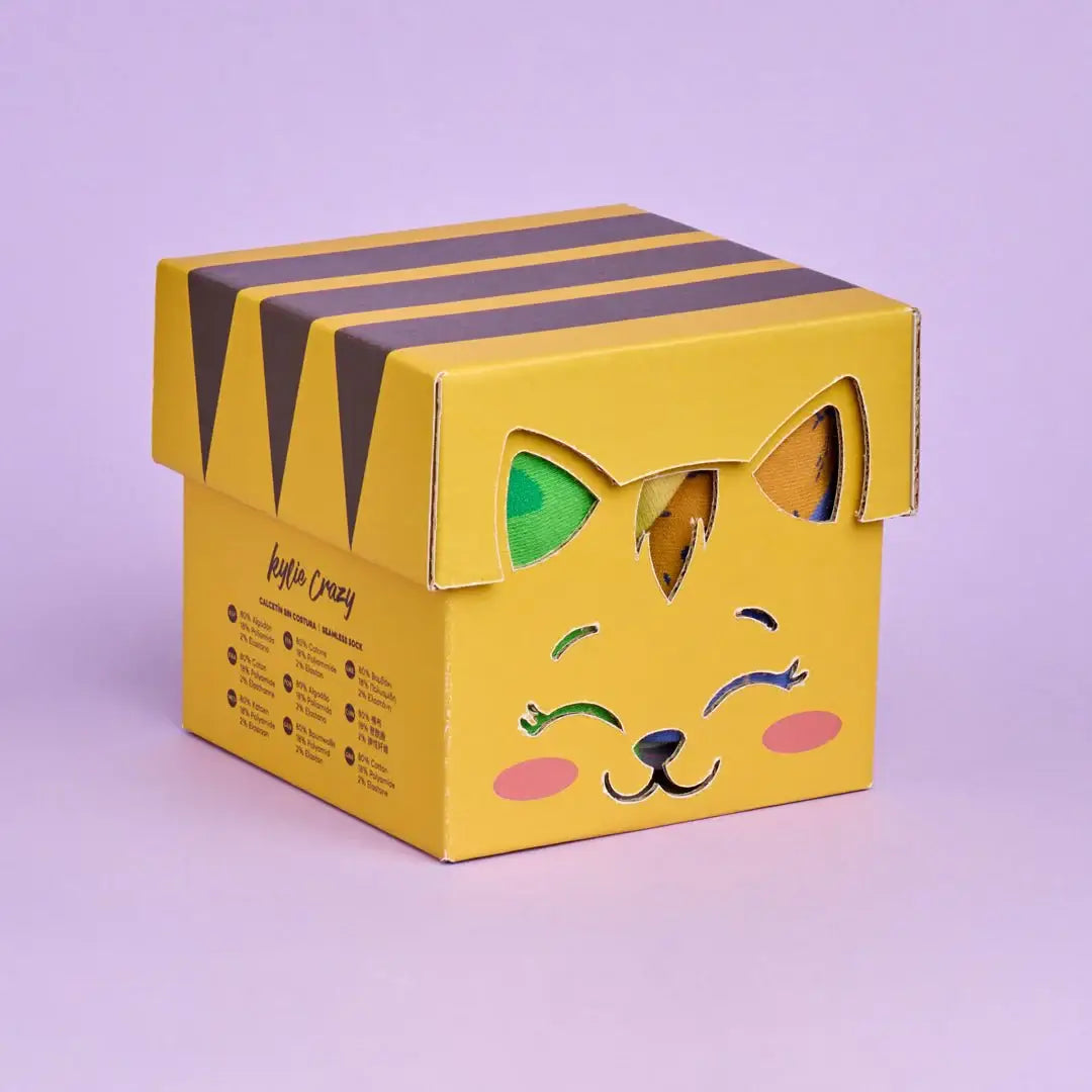 Geschenkbox 3 Paar Katzensocken