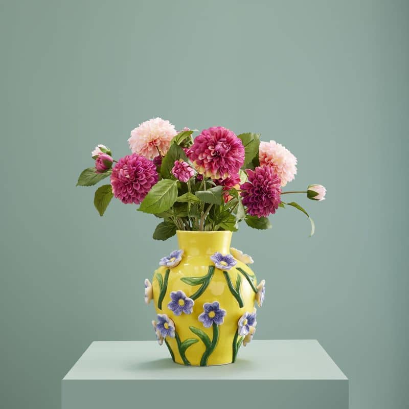 Vase M. Fleurs, Jaune Dolomite, 23 x 23 x 26 cm