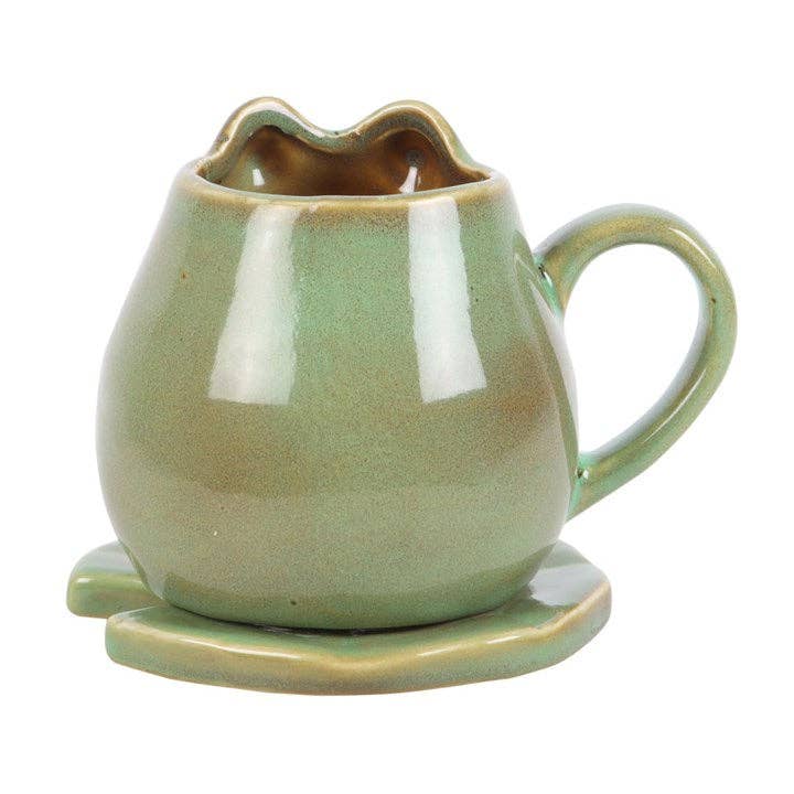 Mug 3D Grenouille et Soucoupe Nénuphar