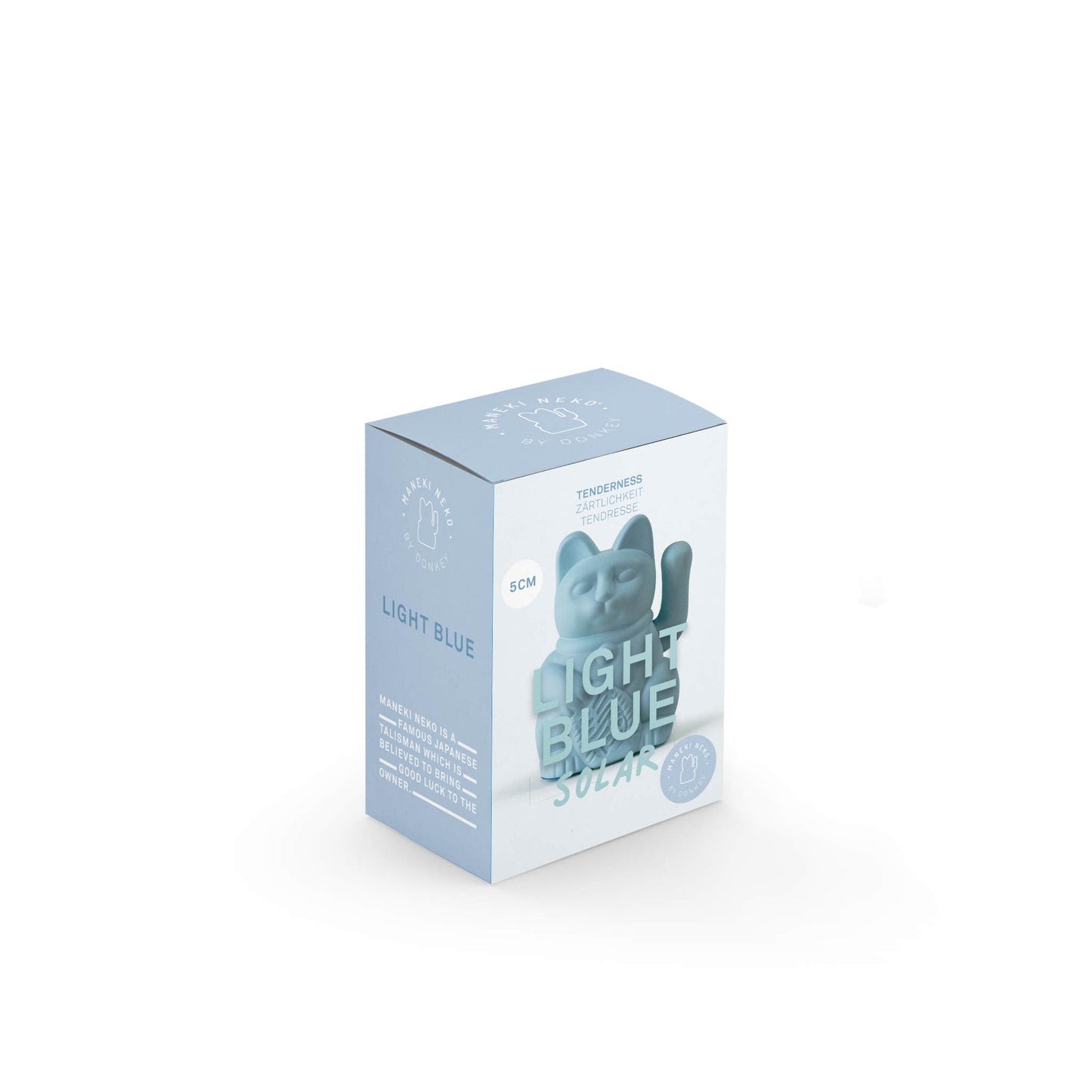 Mini Lucky Cat albastru deschis solar