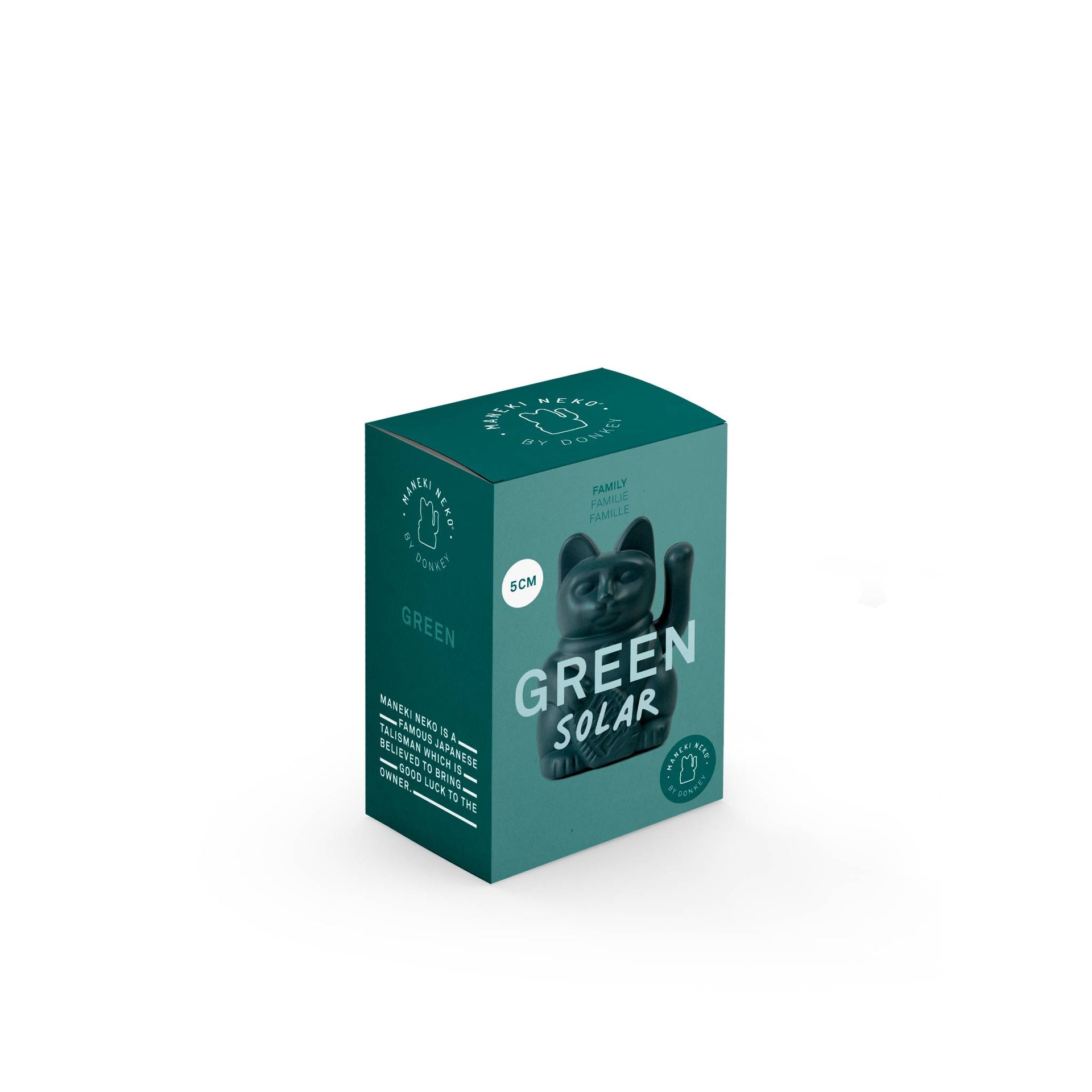 Mini Chat Chanceux Solaire Vert