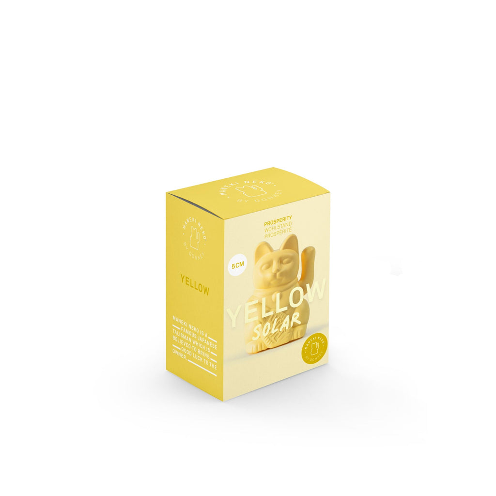 Glückskatze Solar gelb