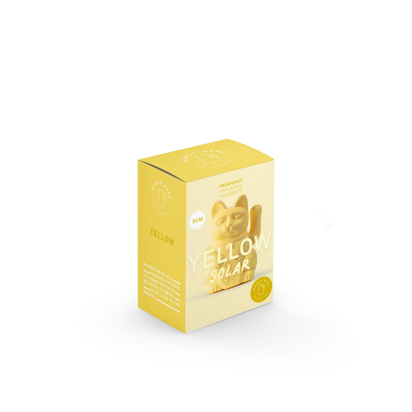 Mini Chat Chanceux Solaire Jaune