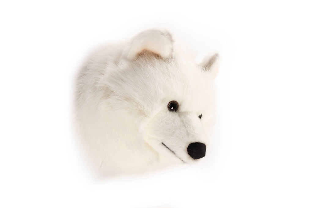 Lucy le loup blanc : déco murale - tête moyenne - Wild & Soft