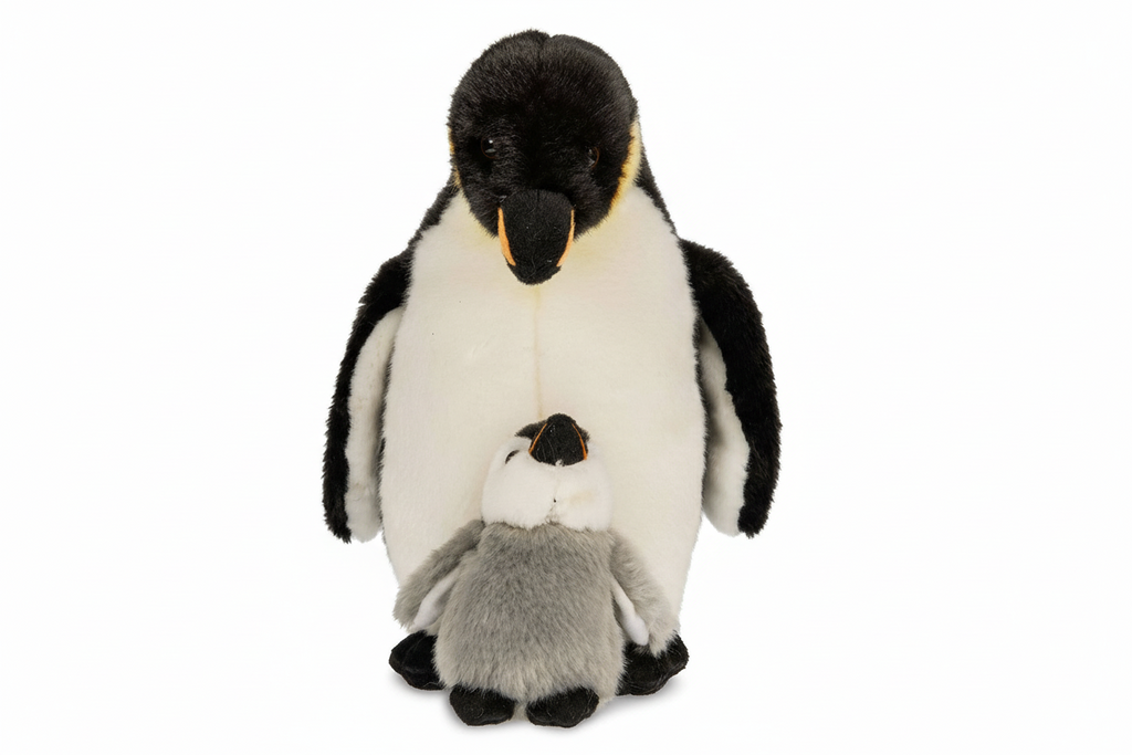 Peluche manchot empereur avec bébé Uni Toys