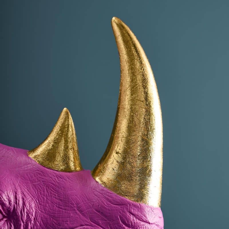 S/2 Serre-livres Rhinocéros, Magenta, 39,5 x 14,2 x 20,5 cm