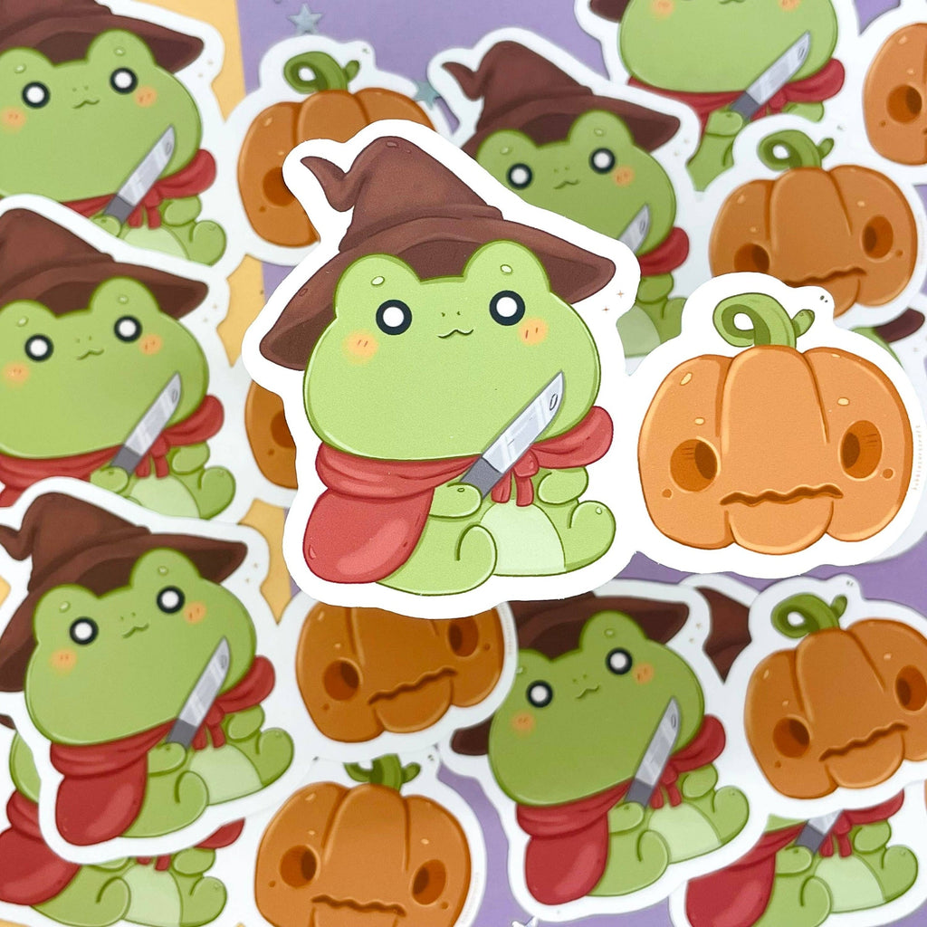 Pumpkin Frog Sticker