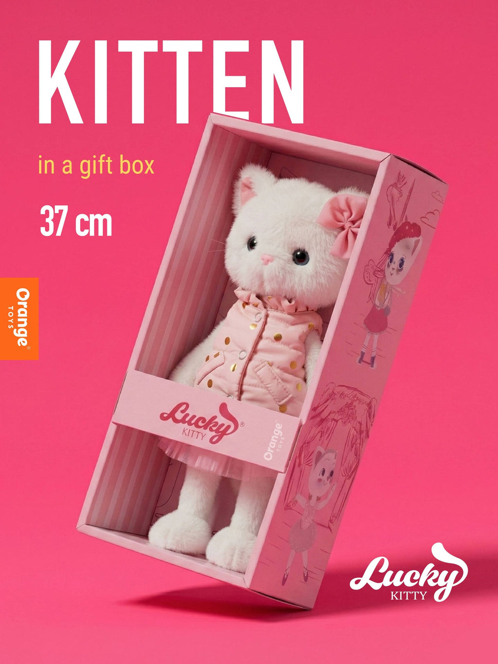 Peluche, Lucky Kitty, Lucky Sophie : Rêves poudrés 38 cm