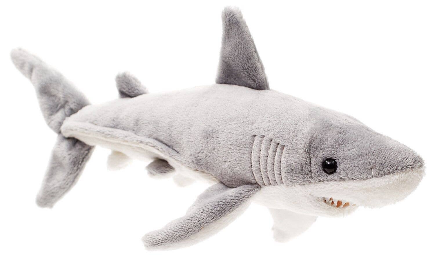 Grand requin blanc - 25 cm (longueur) - peluche Uni Toys