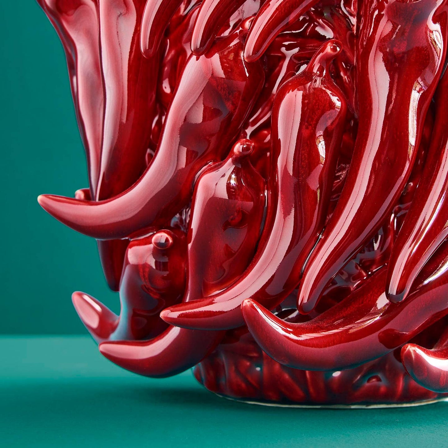 Chili-Vase, burgunderrot