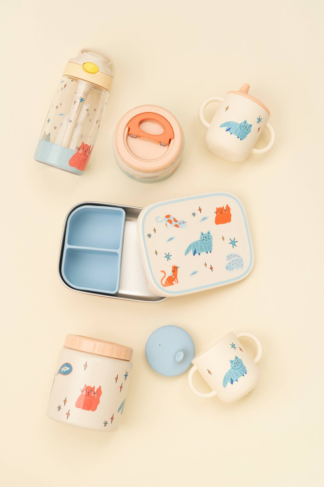 Bouteille Isotherme en Acier Inoxydable pour Enfants Meowtiful Cats