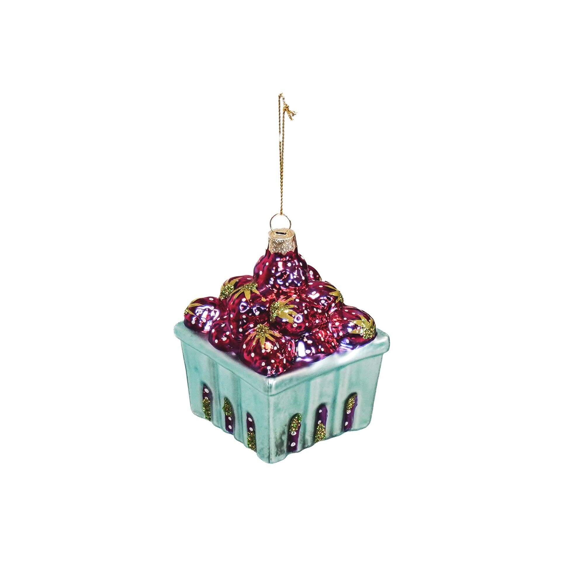 boule de noel barquette de fraises 