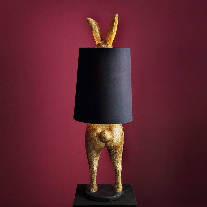 Lampadaire Hiding Rabbit®, Or/Noir, H.115 cm