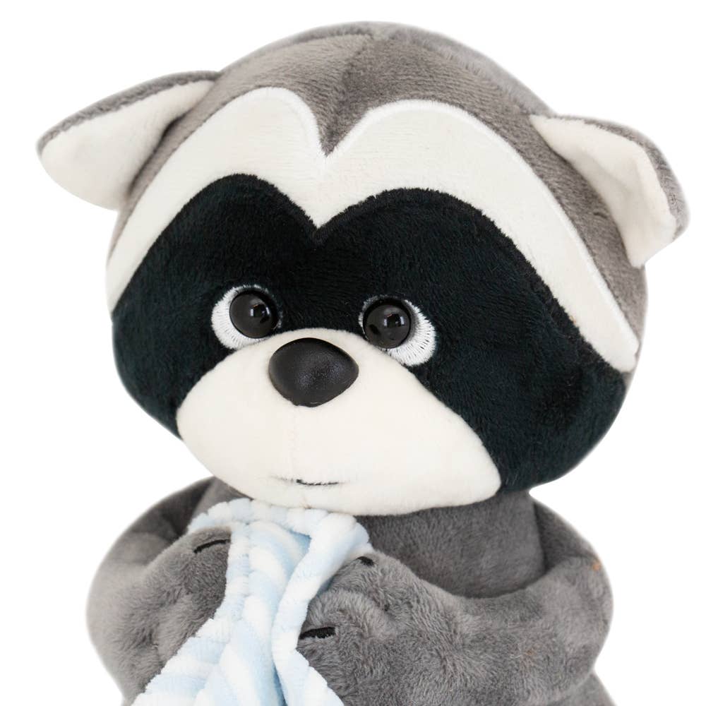 Peluche raton laveur Denny avec serviette 20 cm