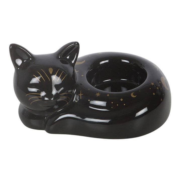 Porte bougie chauffe-plat Chat « Magie du Chat Noir »