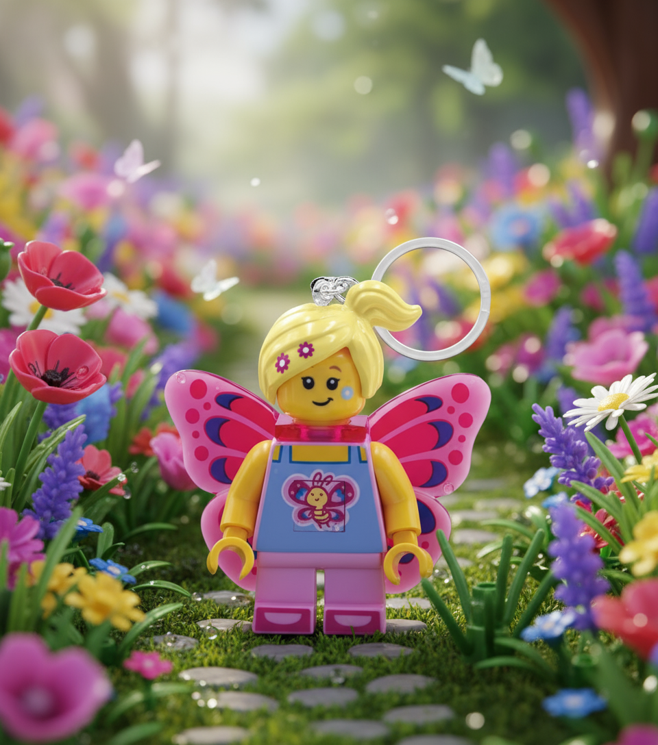 Porte-clés LEGO - Fille Papillon - produit Joy Toy