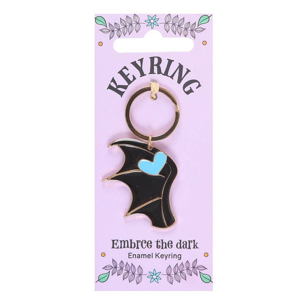 Porte-clés Aile de Chauve-souris Gothique "Embrace the Dark"