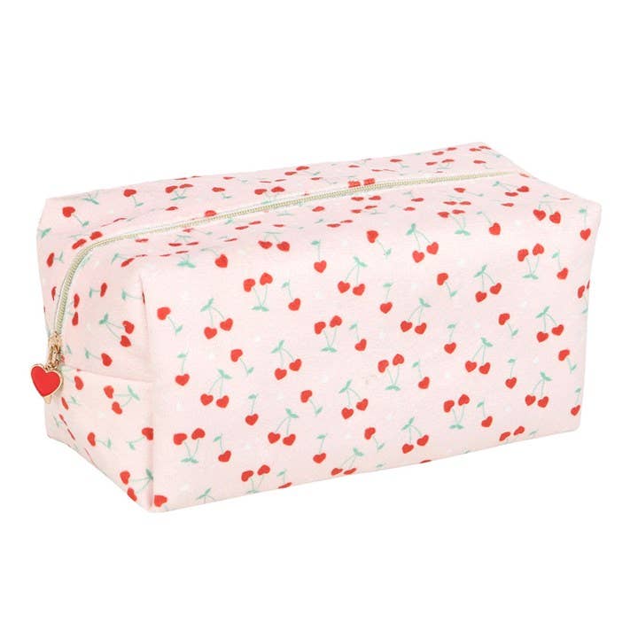 Trousse de maquillage Cerises en forme de cœur