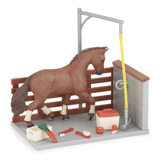 Aire de douche et ses accessoires Papo - cheval