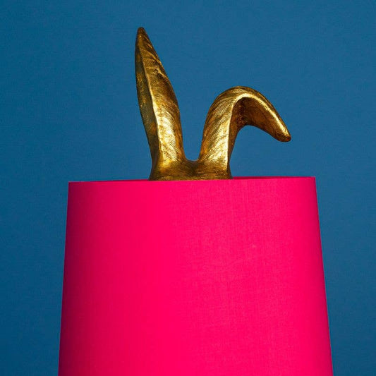 Hiding Bunny® Tischleuchte, Gold/Magenta, 24 x 24 x 74 cm