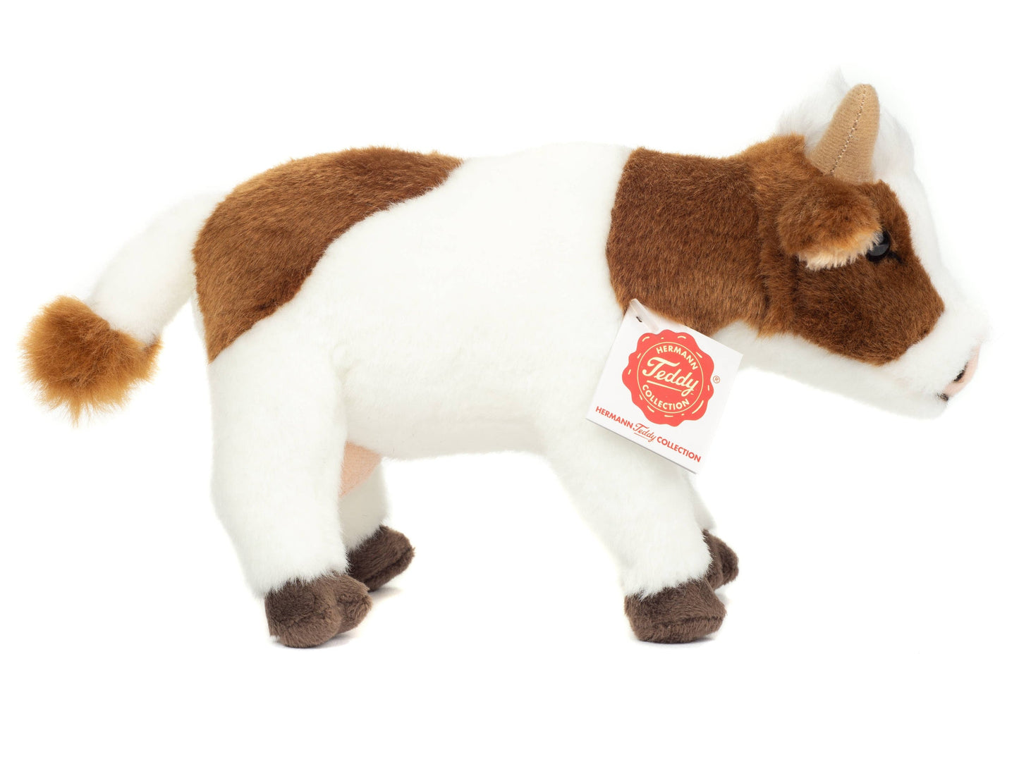 Peluche Vache marron et blanche